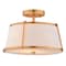 Vaxcel Marion 2-Light Gold Mid-Century Modern Drum Semi Flush Mount Ceiling Fixture C0328 - alternate 1