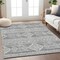Homeroots 5' X 8' Gray And Ivory Southwestern Washable Indoor Outdoor Area Rug 593685 - alternate 7