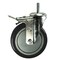 Service Caster 5 Inch SS Black Polyurethane 12mm Threaded Stem Caster with Total Lock Brake SCC-SSTSTTL20S514-PPUB-BLK-M1215 - alternate 1