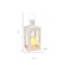 Homeroots Set of Two Clear And White Glass And Metal Tabletop Lantern Candle Holders, 2PK 719769 - alternate 5