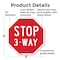 Signmission Stop 3-way, 6 Inch X 6 Inch, Plastic Sign OC-P-6-14 - alternate 6