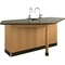 Diversified Spaces Workstation, Oak, Wood Frame, 88 in W, Red 2944K - alternate 1