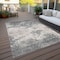 Homeroots 5' X 8' Gray And Beige Abstract Washable Indoor Outdoor Area Rug 599497 - alternate 8
