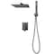 Vevor Shower Faucet Set 12" Square Rain Shower Head and Hand Set Matte Black BF12-321N - alternate 1