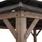 Sunjoy 12x16 ft. Wood Gazebo, Outdoor Patio Steel Hardtop Gazebo, Cedar Framed Wooden Gazebo, Dark Brown A1020326P0 - alternate 6