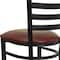 Flash Furniture 30" Ladder Back Restaurant Stool XU-DG697BLAD-BAR-BURV-GG - alternate 9