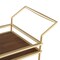 Homeroots 33" Gold And Brown Iron and Wood Rolling Bar Cart 551673 - alternate 8