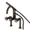 Kingston Brass 7" Center Deck-Mount Clawfoot Tub Faucet with Knurled Handle and Hand Shower, Oil Rubbed Bronze AE8105RKX - alternate 1