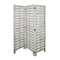 Homeroots 72" White Wood Folding Three Panel Screen Room Divider 274697 - alternate 1