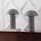 Jonathan Y Cremini 17.5" Modern Minimalist Plaster-Look Ribbed Mushroom Resin Cylinder LED Table Lamp, Gra, 2PK JYL9204B-SET2 - alternate 8