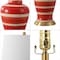 Jonathan Y Julian 29" Traditional Classic Ceramic Urn LED Table Lamp, Red/Beige JYL4026K - alternate 8