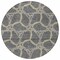 Homeroots 8' Charcoal And Gold Round Geometric Washable Indoor Outdoor Area Rug 613484 - alternate 5