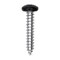 Auveco 10 x 1in Black Painted Square Drive Pan Head Tapping Screw, 100PK 25385 - alternate 1