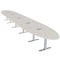 Skutchi Designs 20 Person Conference Table With Power Unit | 22' Oval Table | Harmony Series HAR-OVL-48X264-T-K458-ESIL - alternate 1