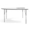 Flash Furniture Commercial Adjustable Height Horseshoe Activity Table-Standard Legs in White XU-A6066-HRSE-WHT-T-A-GG - alternate 9