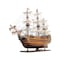 Homeroots 27" Wood Brown Solid Wood Hand Painted Model Boat Tabletop Sculpture 401842 - alternate 6