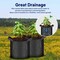 Ipower 1 Gallon Grow Bags Heavy Duty 300G Thickened Nonwoven Fabric Plant Pots, Black, 5PK GLGROWBAG1X5BLK - alternate 6