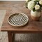 Homeroots 13in Black And Natural Round Wicker Geometric Handmade Tray With Handles 476491 - alternate 4