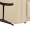 Homeroots Beige Italian Leather Modular L Shaped Seven Piece Corner Sectional With Console 534848 - alternate 6