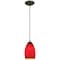 Access Lighting Champagne, Pendant, Oil Rubbed Bronze Finish, Red Glass 28012-1C-ORB/RED - alternate 1