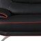 Homeroots 80" Black Leather Sofa With Silver Legs 329455 - alternate 7