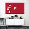 Ghent Fabric Bulletin Board, Satin Aluminum Frame, 18"H x 24"W, Red AT18F98 - alternate 3