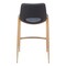 Homeroots Set of Two 26" Black And Gold Faux Leather And Steel Low Back Counter Height Bar Chairs 555658 - alternate 8