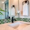 Homeroots 8" x 8" Green And Gray Vinyl Arabesque Peel And Stick Removable Tiles 569328 - alternate 5