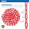Us Weight 1.5" x 25' Red Plastic Safety Chain ft. SunShield UV Resistant Technology U2425RED - alternate 5