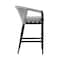 Armen Living Palma Outdoor Patio Bar Stool in Aluminum and Wicker with Gray Cushions LCPFBAGR30 - alternate 6