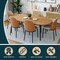 Leisuremod Oval 70.9 in W, 29.5 in L, MDF/Steel, Natural Wood TT70NW - alternate 9