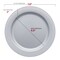 Smarty Had A Party 7.5" Matte Steel Gray Round Disposable Plastic Appetizer/Salad Plates (120 Plates), 120PK 4857STGR-CASE - alternate 7