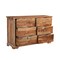 Homeroots 60" Brown Solid Wood Live Edge Six Drawer Double Dresser 552246 - alternate 9