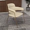 Leisuremod Axis Collection Modern Gold Dining Chair in Beige, 4PK ACG22BG4 - alternate 9