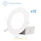 Infibrite 4 In 4000K Cool White 9W 750LM Thin LED Ceiling Light Kit, Dimmable, Wet Rated, 12PK IB-001-4-9W-WH-12PK - alternate 1