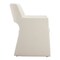 Homeroots White Upholstered Faux Linen Dining Arm Chair 555848 - alternate 6