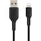 Belkin Boost Up Charge Usb A To Apple Lightning Cable 3ft, Black CAA001BT1MBK - alternate 5