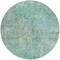 Homeroots 8' Teal Blue Round Abstract Washable Indoor Outdoor Area Rug 607892 - alternate 9