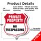 Signmission Private Property Shield Sign No Trespass, 12 inch X 12 inch, Aluminum Metal Sign, 2PK SHI-A-2PACK-12-454 - alternate 4