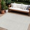 Homeroots 10' X 14' Ivory And Silver Geometric Washable Indoor Outdoor Area Rug 594478 - alternate 1