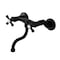 Kingston Brass Double-Handle Wall Mount Bathroom Faucet, Matte Black KS2110AX - alternate 1