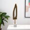 Homeroots 21" Antiqued Gold And White Aluminum And Marble Tabletop Sculpture 628139 - alternate 3