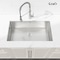Wrightmaster 33 in. Undermount Single Bowl 18 Gauge Silver Stainless Steel Kitchen Sink with Drain ZOR-04D-331912 - alternate 6