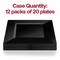 Smarty Had A Party 4.5" Black Square Plastic Pastry Plates (240 plates), 240PK 704-CASE - alternate 8