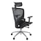 Regency Omega Mesh O-2 Tech Ergonomic Management Office Chair with Headrest/Adjustable Lumbar Support, Blk OMG002BK - alternate 6