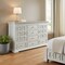 Homeroots 69" White Solid Wood Six Drawer Triple Dresser 524532 - alternate 6