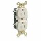 Leviton Straight Blade Receptacle, 5-15R, 15 A, 125V AC, Flush Mount, Self-Grounded M5262-T - alternate 1