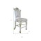 Homeroots Set of Two 24" Pearl and White Faux Leather and Wood Counter Height Bar Chairs, 2PK 573455 - alternate 5