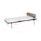 Homeroots 72in Ivory Brown And Black Tufted Cotton Wood And Metal Cushioned Bench With Pillow 489313 - alternate 6