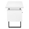 Homeroots 60" White and Black Wood and Metal Sled Computer Desk With Three Drawers 490008 - alternate 8